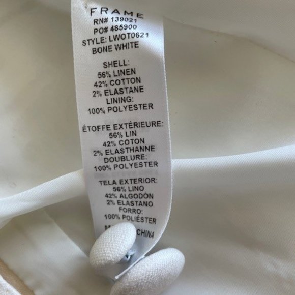 Ivory FRAME linen/cotton blazer/jacket. EUC. XS - Picture 2 of 6